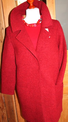 Woll walkmantel halfen rot - woll-walkmantel, halfen;