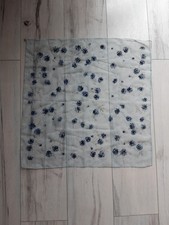 Halstuch Damen Mädchen Blau Blumenmotiv