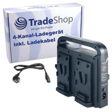 V-Mount Li-Ion 4-Kanal Ladegerät für JVC GY-HM850E GY-HM890E Aputure LS 300x