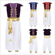 DE Kinder Jungen Arabisch Prinz Kostüm Weste Mit Pumphose Set Karneval Cosplay