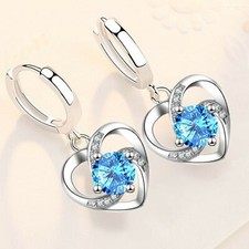 Damen Ohrringe 925 Silber Herz