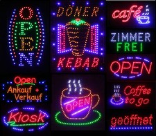 LED Schild Leuchtreklame Werbung Stopper Leuchtschild Sign Display