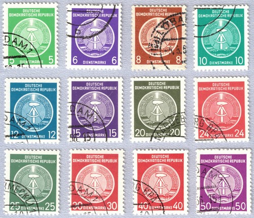Ddr official stamps set - official, 12