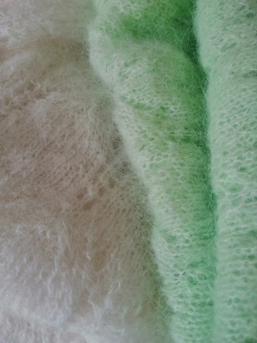 Handarbeit schal ajour mohair - handarbeit,
