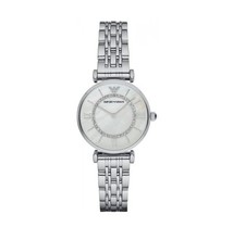 Emporio Armani Damen Armbanduhr AR1908 Silber, Edelstahl, Ø32mm, WR30, Elegant