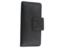 Fossil Geldbörse Damen Leder Schwarz Uni 21x10 cm Portemonnaie