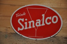 Altes Reklameschild/Glasschild 50/60er J.Sinalco Cola/Orange,Softdrink,Original