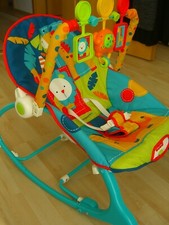 Babywippe Babyschaukel Babyliege Tierwelt 2-in-1 Schaukelsitz Fisher Price 