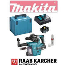 Makita 18V Akku Bohrhammer DHR243RTJW inkl. 2x Akku 5Ah, LG & Absaugung Original