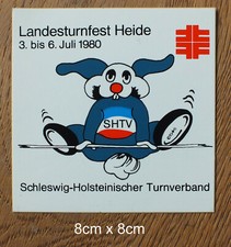 Sticker Aufkleber Landesturnfest Turnfest Heide 1980 Schleswig Holstein Turnen