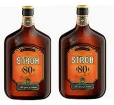 2 Flaschen Stroh Rum  80%