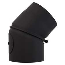 Rauchrohrbogen 45° schwarz Durchmesser 150 mm Kaminrohr 