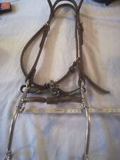 Westernkopfstück mit Billy Allen Bit mit Shanks, gebraucht, braunes Leder