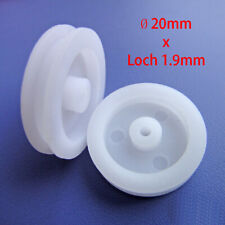 Kunststoff Riemen Rad φ 20mm Loch 1,9mm DIY Spielzeug Auto Räder Riemenscheibe