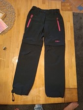 Mädchen Zip Off  Wanderhose Gr. 116 CMP Schwarz Pink