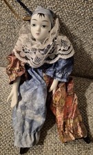 Harlekin Porzellanpuppe ca 22