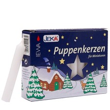Puppenkerzen 10 x 65 mm weiß