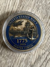 US Navy Militär Marine 250 Jahre Jubiläum Sammlerstück Münze 1775 Semper Fortis