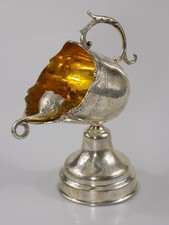 Antike Jugendstil Zuckerdose mit Löffel Floral 900er SILBER AG 206 Gramm 20.JHD