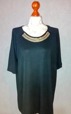 Ulla Popken Selection? Damen Marken Shirt Tunika Gr. 42/44 schwarz Glitzer