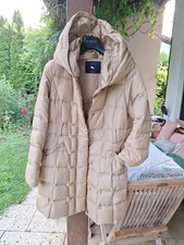 Daunenmantel Zara, Gr.38-40, Beigegold, Kapuze,  deutliche Gebrauchtsspuren