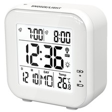 Design Funkwecker digital Akku Temperatur Lautlos Datumsanzeige USB-Kabel