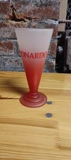 Leonardo Cocktailglas / Eisbecher – mattes Glas, rot-weiß, Vintage-Stil