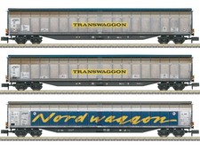 Minitrix 18297 - Güterwagen Set Schiebewandwagen Transwaggon DB AG Ep.V 3-teilig