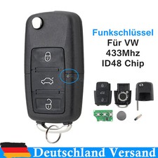 FERNBEDIENUNG FUNK SCHLÜSSEL 434Mhz FÜR VW GOLF V TOURAN CADDY JETTA 1K0959753G
