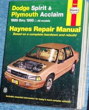 Reparaturanleitung - Dodge, Plymouth 1989-1995 US repair manual Spirit Acclaim