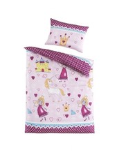 Baby Bettwäsche 100x135 cm Prinzessin rosa  Mädchen Bettwäsche,  NEU&OVP