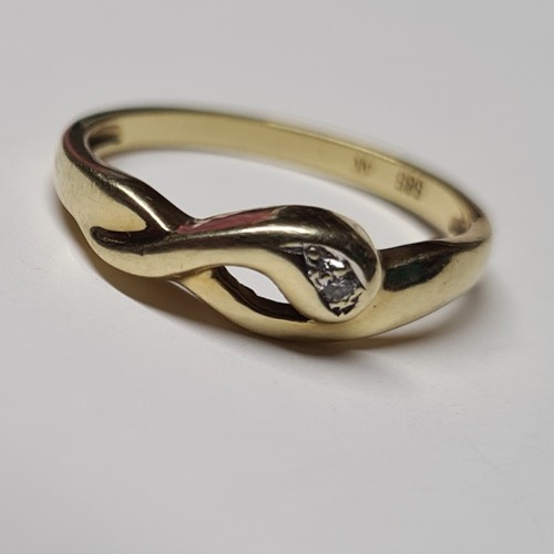 585 gelbgold ring 14k mit - 585,