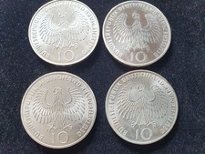 4 Stück Olympia Münzen 10 DM