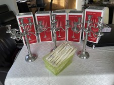 Kerzenständer 5 armig,  8 Stück,  plus 20 elektrische Kerzen