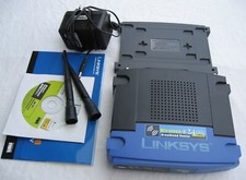 Linksys WRT54GL Router 2,4Ghz WLAN, 4 Port Switch, 12V 1000mA