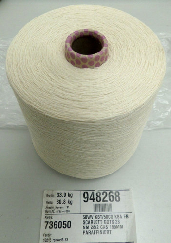 1kg zks strickgarn rohweiß - 1kg,