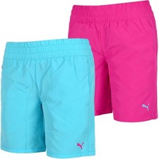 Puma Ess Short Damen Sport Hose Freizeit Hose Capri Fitness Laufhose türkis pink