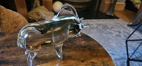 Murano glas stier aqua - murano,