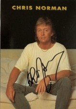 Chris Norman signiert Musik Karte Original Autogramm dedicace signed
