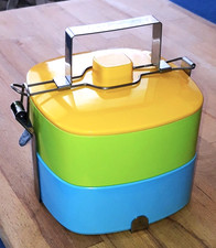 Essensträger Henkelmann Lunchbox Brotdose Tiffin Box - Kunststoff - 16 x 16 cm