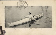 Ak Eskimo in seinem Kajak -