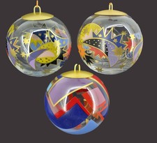 3 Rosenthal Glas-Kugeln Schmuckkugel Motiv Sterntaler – Holy Time - ?