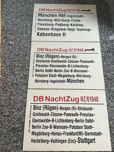 Zuglaufschild db nachtzug - 3,