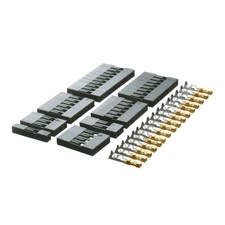 Pfostenstecker Rastermaß 2,54mm Dupont mit Buchsenkontakten selektiv vergoldet