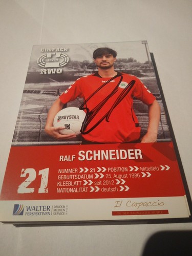 Signierte ralf schneider rw - signierte,