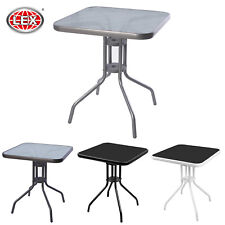 Bistrotisch Balkontisch Gartentisch Terrassentisch Glastisch 60x60cm Farbauswahl