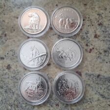 Canada Wildlife komplette Serie mit 6 Unzen Silber gekapselt. 
