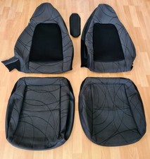 Original Smart 451 kompl. Sitzbezüge Passion Schwarz Airbag Armlehne Isofix