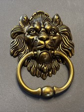 Messing Türklopfer Löwenkopf | Klassisch & Stilvoll | Motiv Löwe | Klopfer Tür