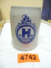 4742.    Alter Steingut Bierkrug Brauerei Dortmunder Hansa Bierkrug   0,5 L